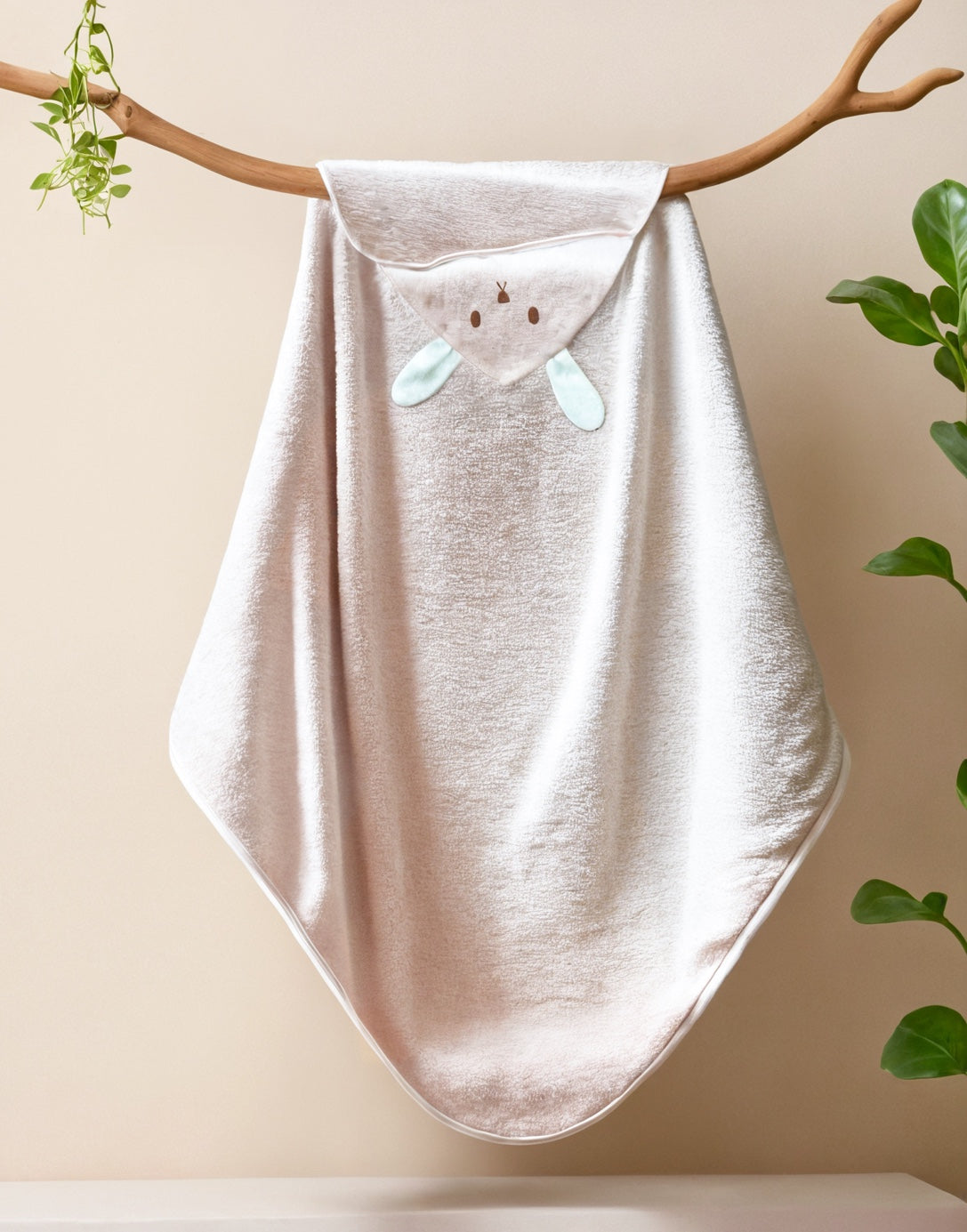 Back view of Baby Hooded Towel.
