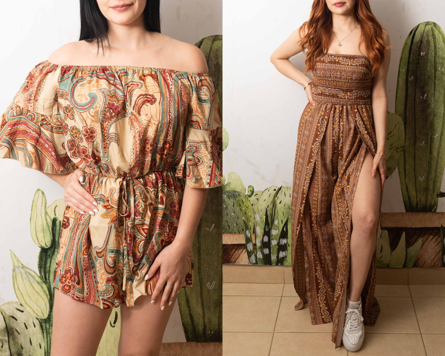 Side view of Boho Festival sewing patterns.
