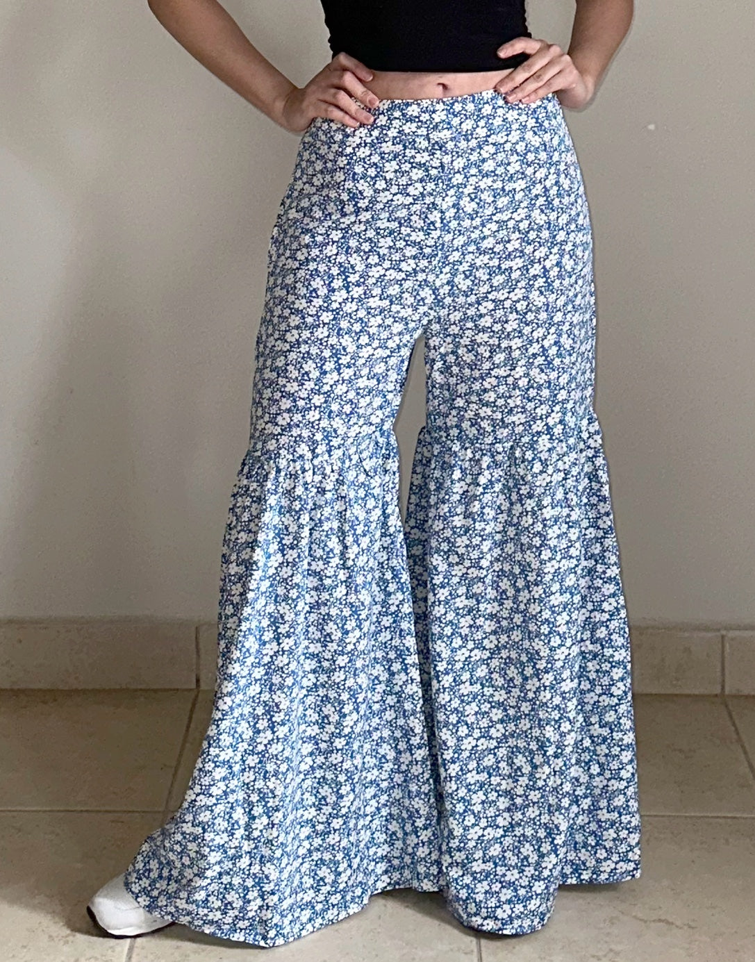 Closeup of Bell Bottom Pants.