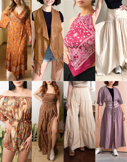 Boho Festival sewing patterns pdf sewing pattern with easy instructions and step by step illustrations.