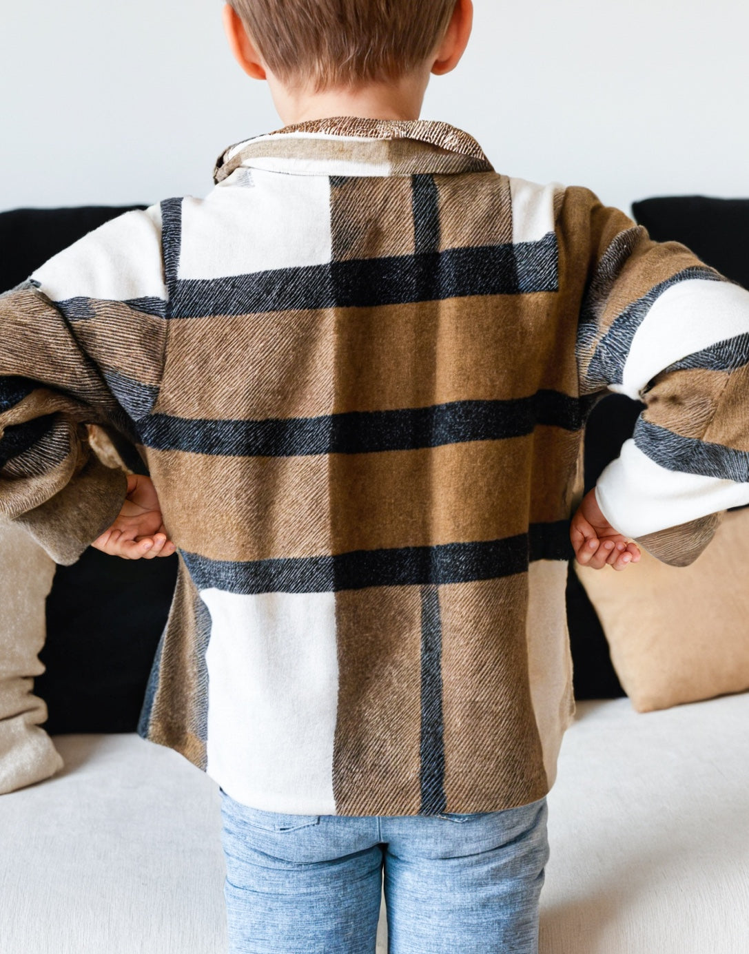 Back view of Boys Shirt Jacket.