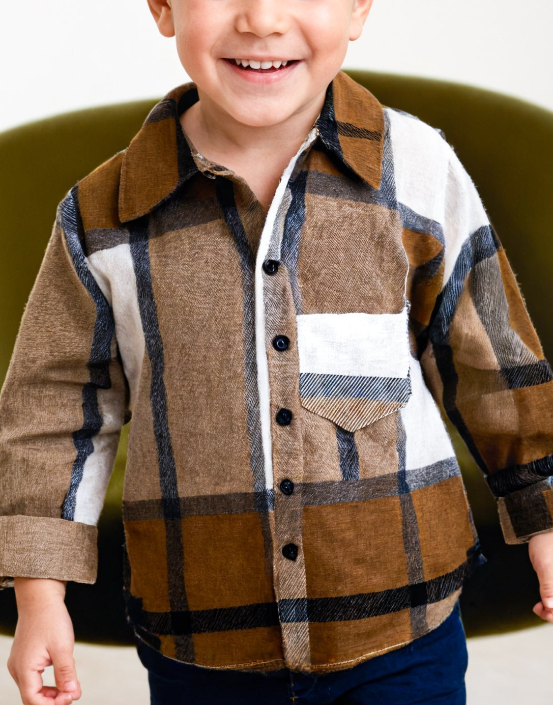 Front view of Boys Shirt Jacket.