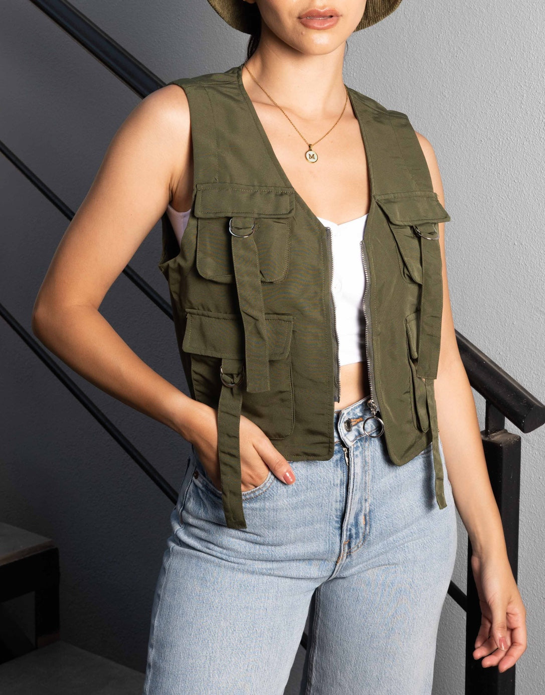 Closeup of Cargo Pocket Vest.
