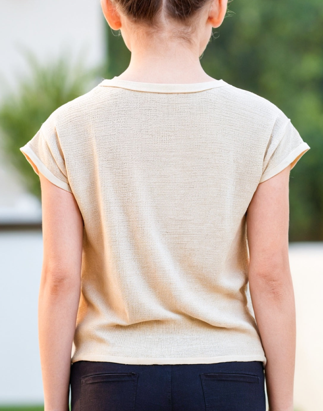 Back view of Girls Oversized Tee.