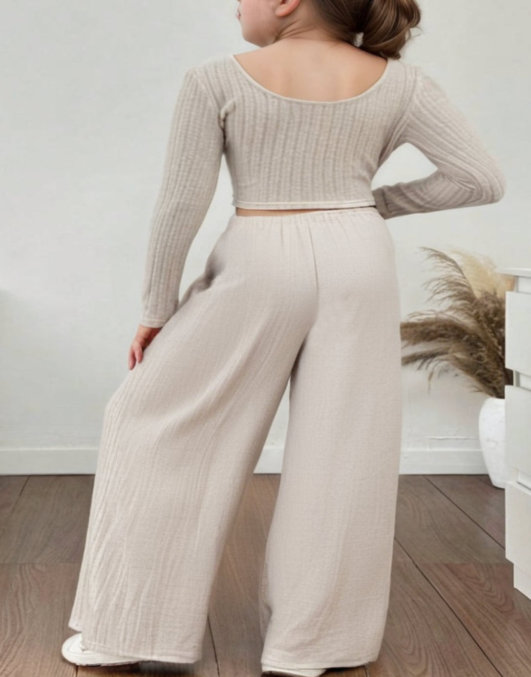 Back view of Girls Palazzo Pants.