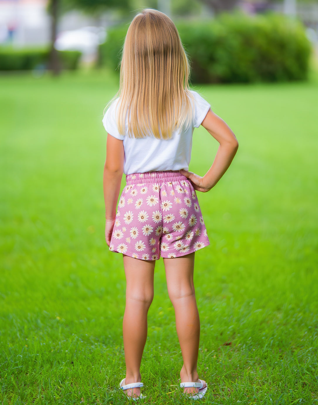 Back view of Girls Shorts.