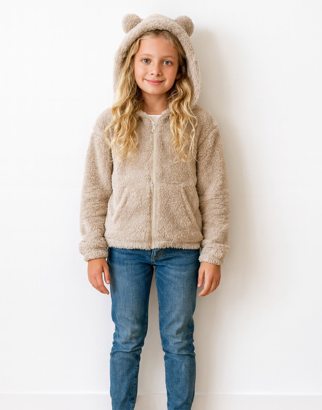 Toddler Boys Girls Zip-up Cute Ear Hooded Jacket 123456