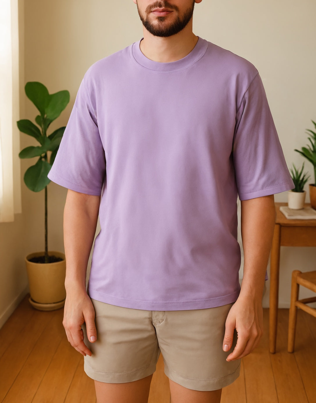 Front view of Mens Oversized T-Shirt.