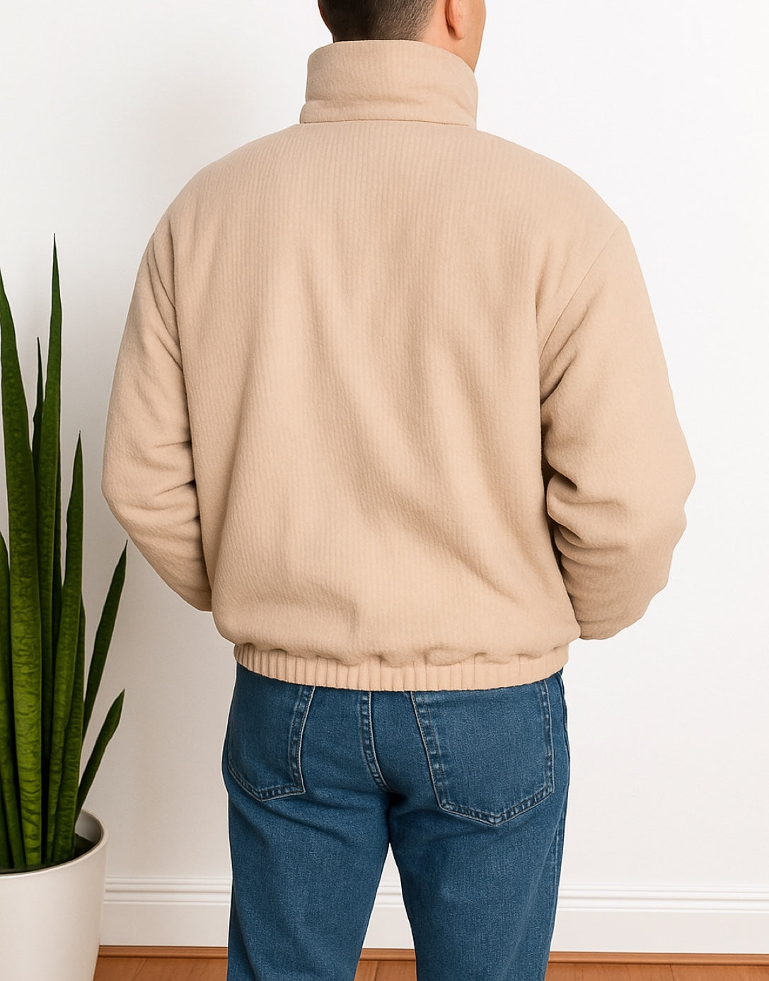 Back view of Mens Puffer Jacket.