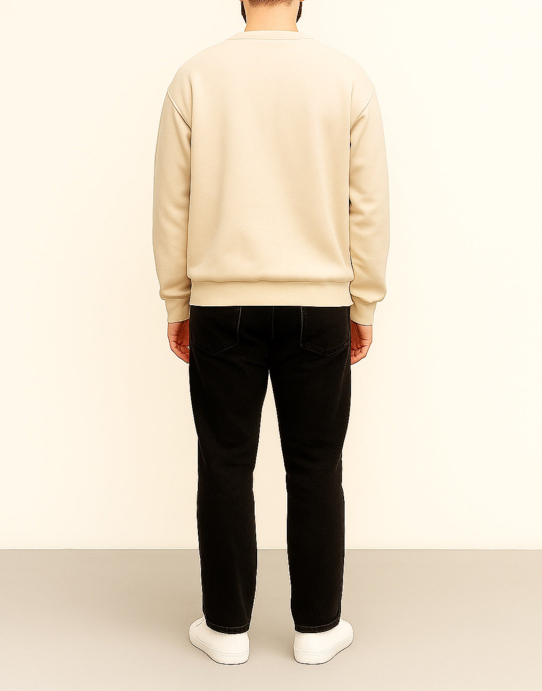 Back view of Mens Classic Sweatshirt.