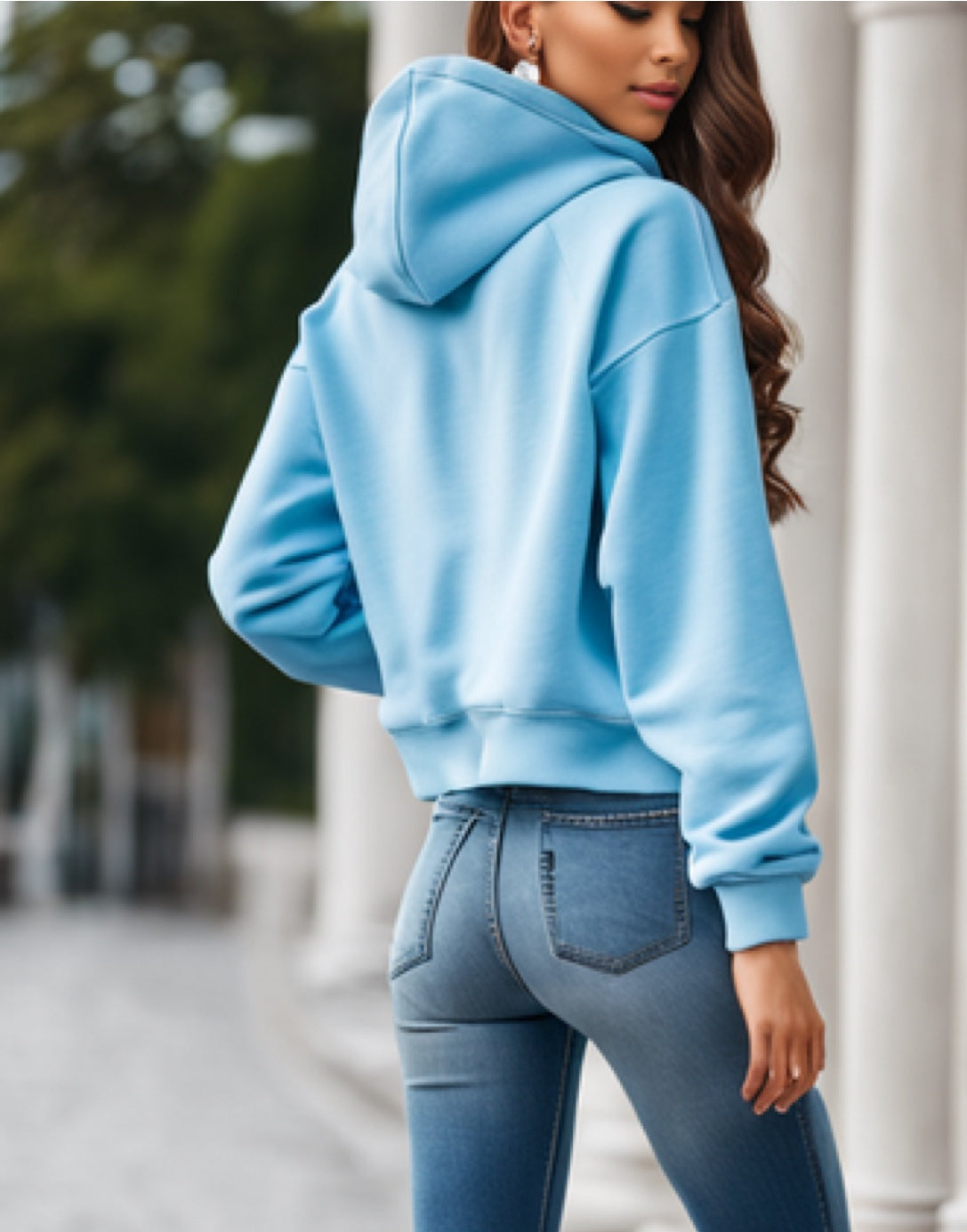 Back view of Classic Hoodie.