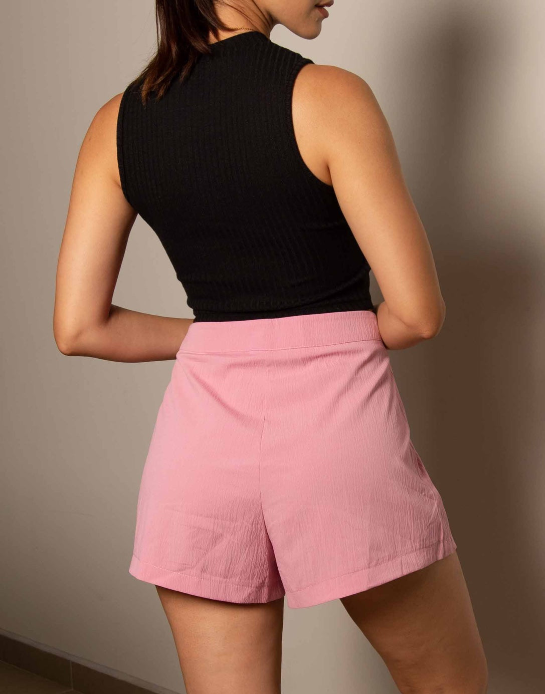 Back view of Casual Wide Leg Shorts.