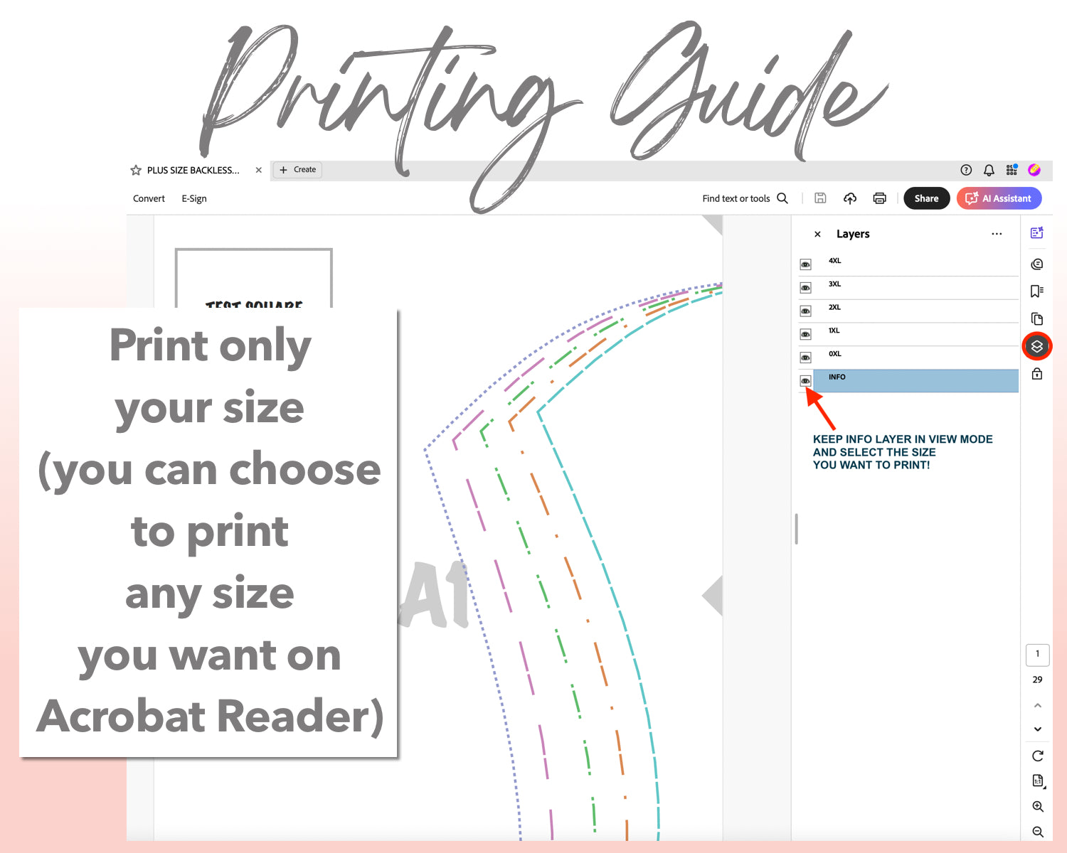 Plus Size Backless Knit Maxi Dress sewing pattern printing guide.