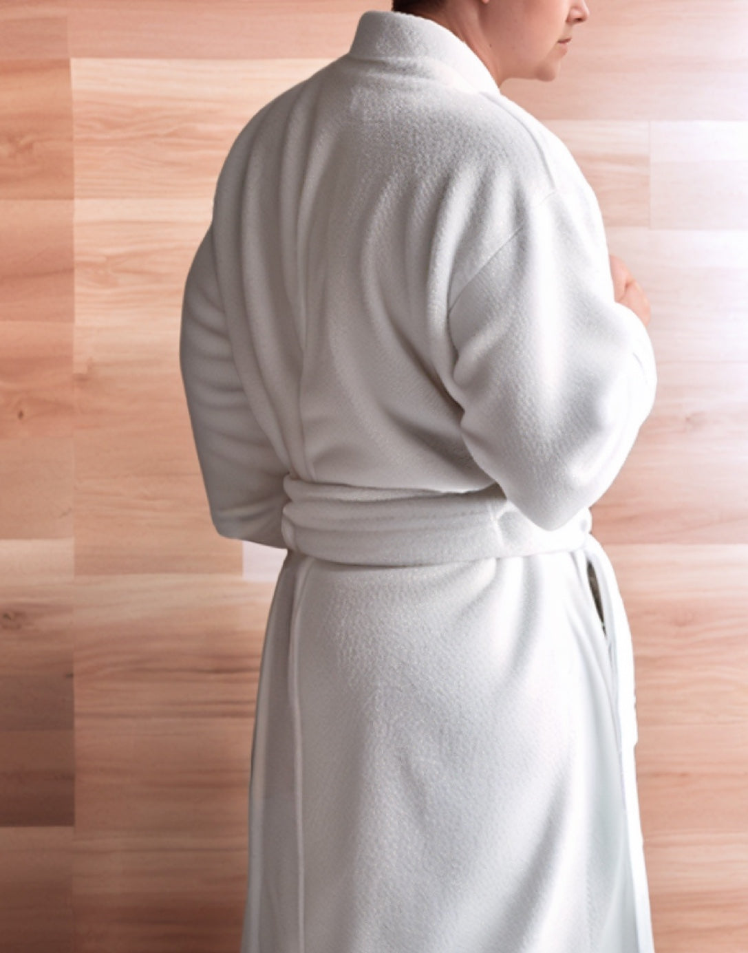 Back view of Plus Size Mens Bathrobe.