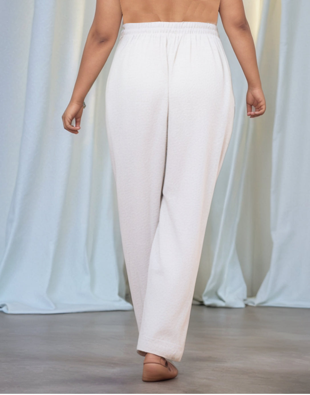 Back view of Plus Size Palazzo Pants.