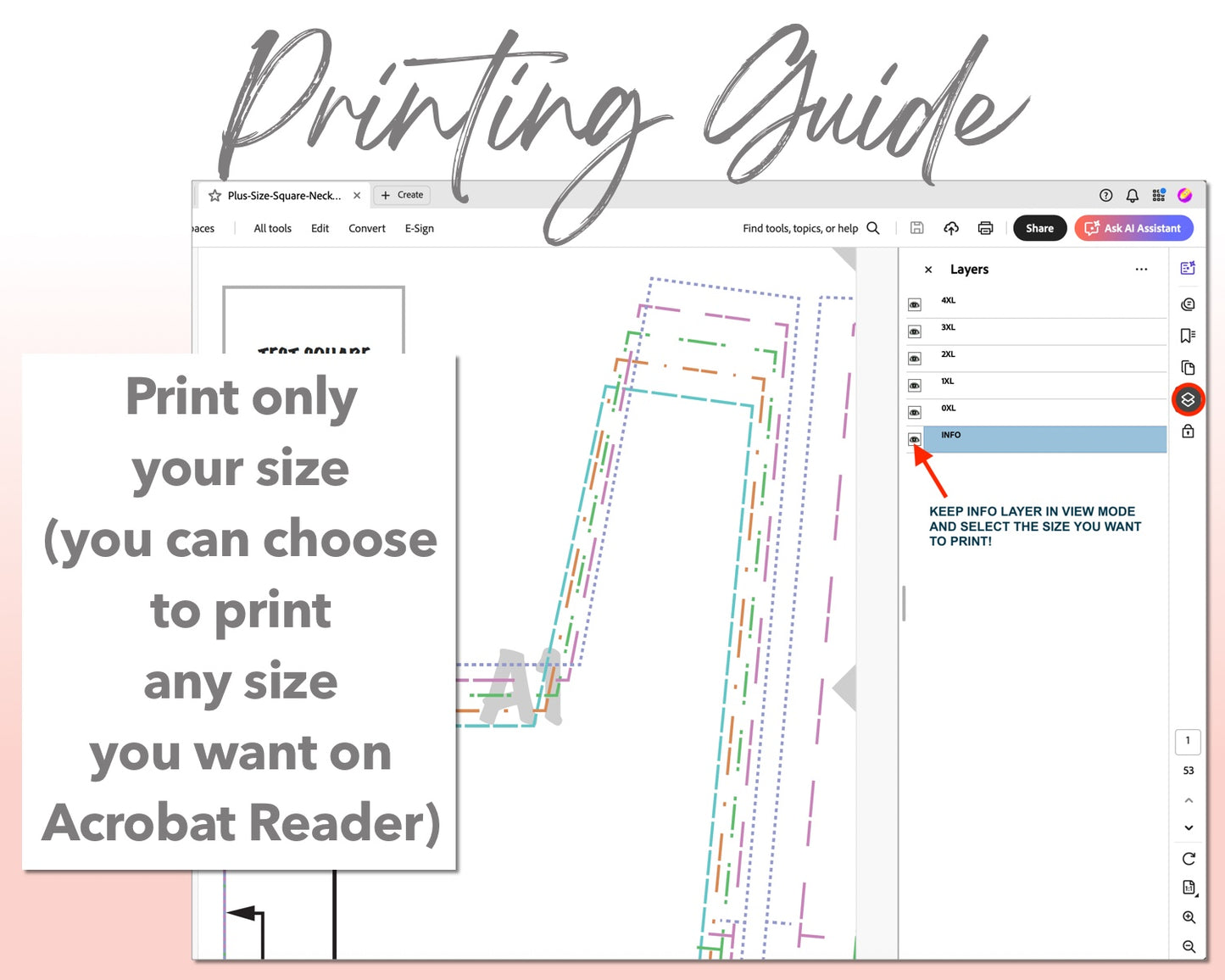 Plus Size Square Neck Ruffled Sleeve Maxi Dress sewing pattern printing guide.