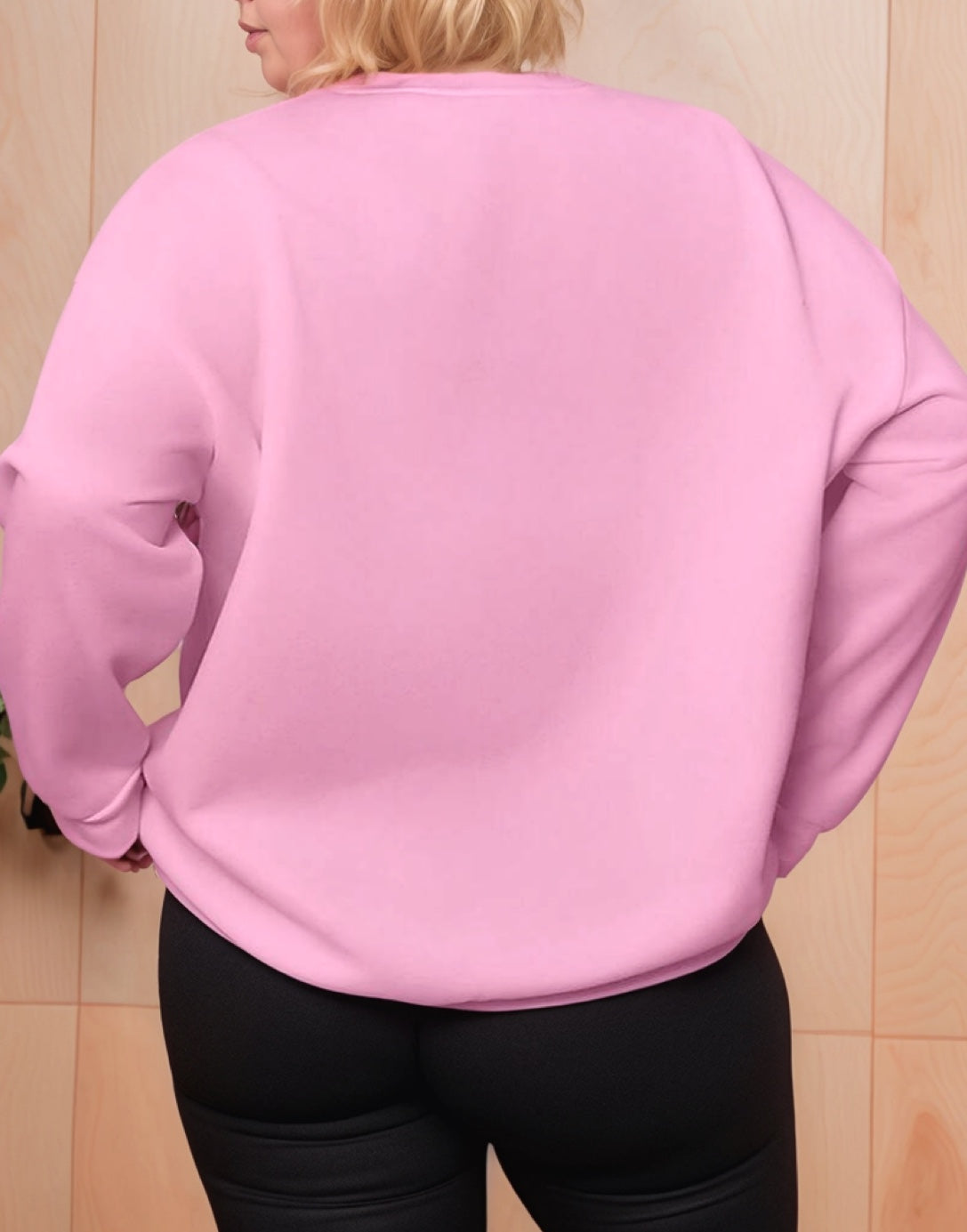 Back view of Plus Size Womens Sweatshirt.