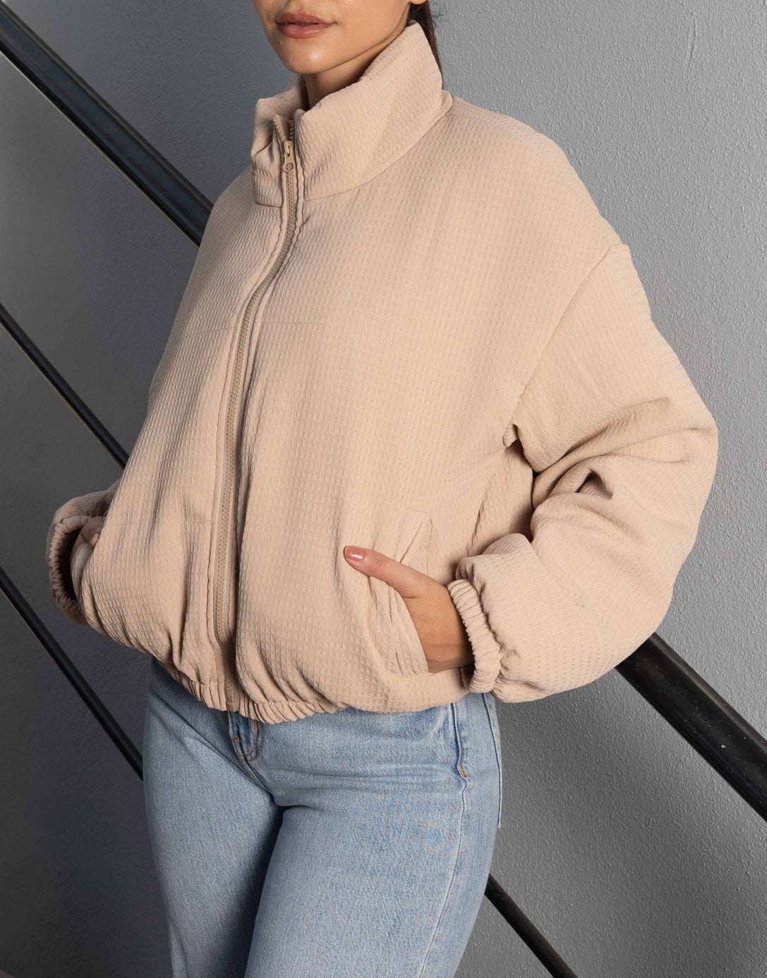 Side view of Puffer Jacket.
