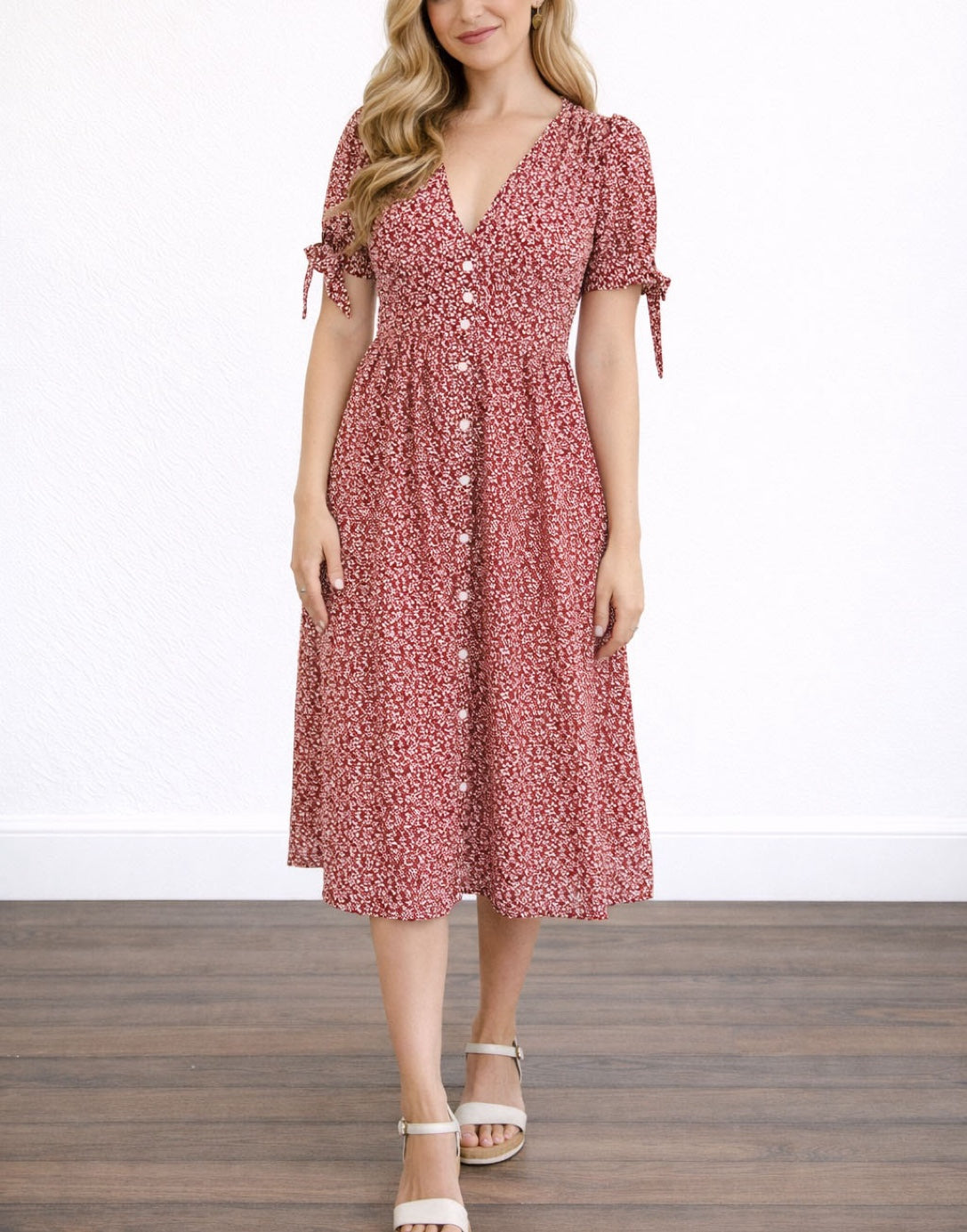 Tie Sleeve Button Front Midi Dress Sewing Pattern Patterns For Less Tie Sleeve Button Front Midi Dress Sewing Pattern Patterns For Less