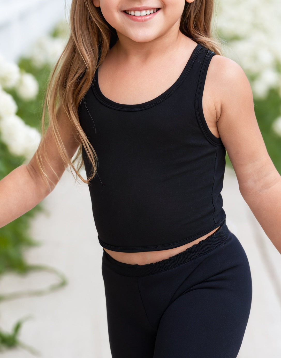 Front view closeup of Sport Tank and Leggings Set.