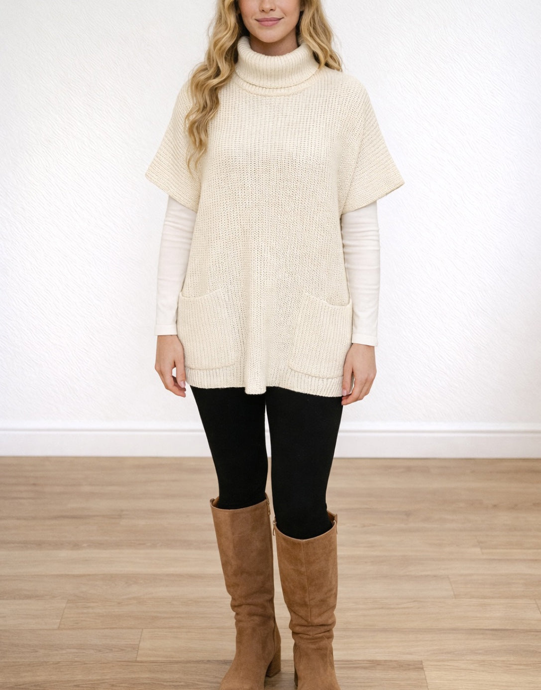 leggings sweater dress Turtleneck Pocket Sweater Dress Sewing Pattern – Patterns For Less