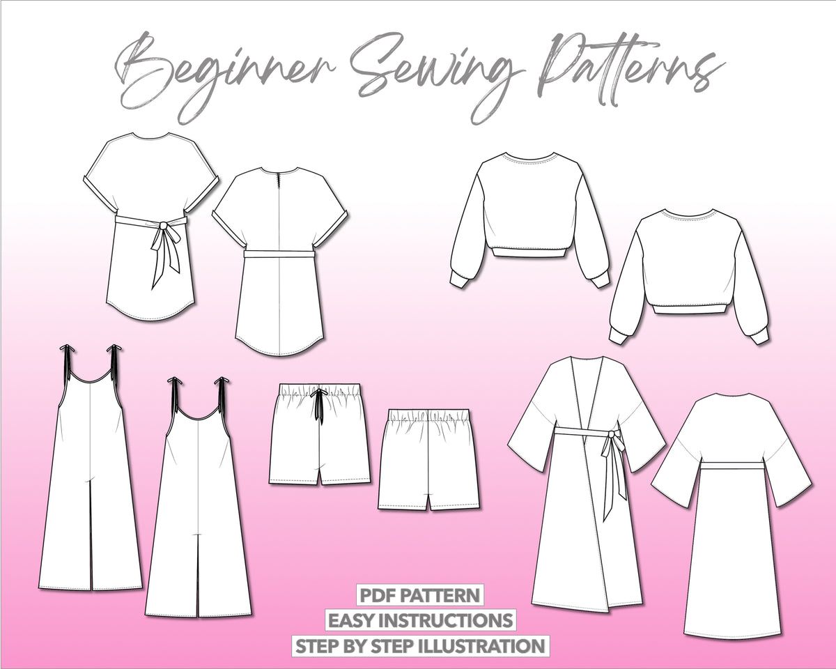 Basic Start Pattern Sewing 5 Beginner Sewing Patterns – Patterns For Less