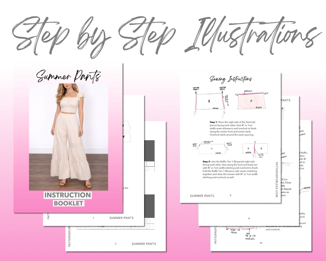 Boho Tiered Pants Sewing Pattern – Patterns For Less