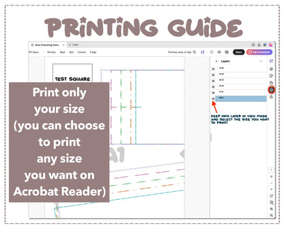 Boys Drawstring Sweat Shorts sewing pattern printing guide.