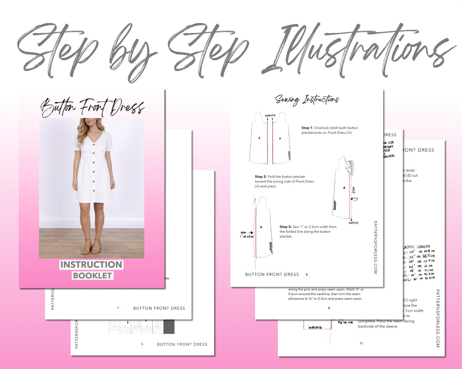 Button Front Mini Dress Sewing Pattern Patterns For Less Button Front Mini Dress Sewing Pattern Patterns For Less