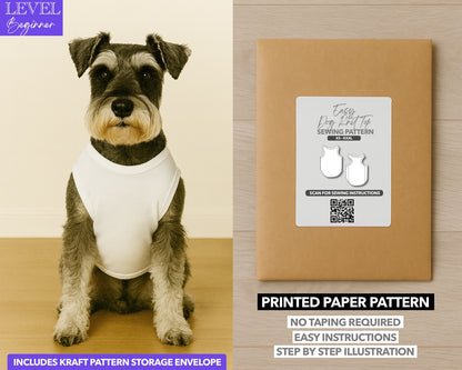Easy Dog Knit Top printed sewing pattern with easy instructions and step by step illustrations. 