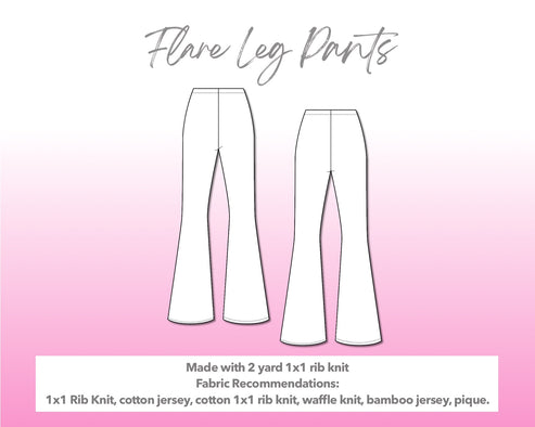 Flare Leg Knit Pants Sewing Pattern – Patterns For Less