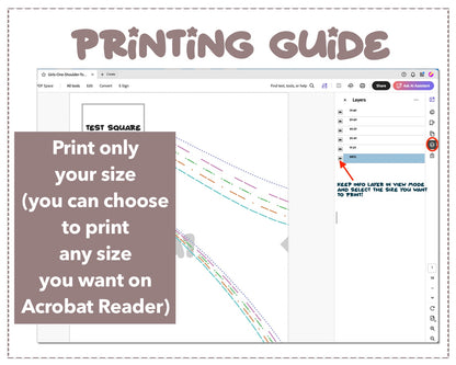 Girls One Shoulder Top sewing pattern printing guide.