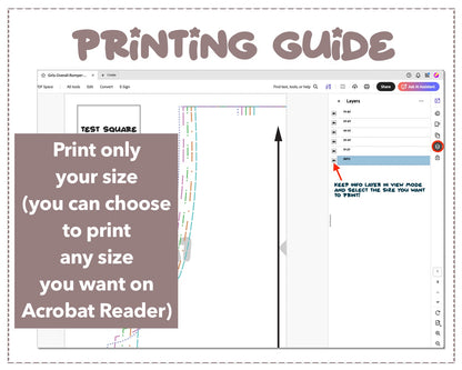 Girls Overall Romper sewing pattern printing guide.