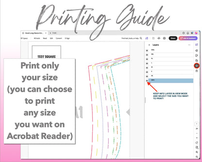 Hood Long Sleeve Knit Mini Dress sewing pattern printing guide.
