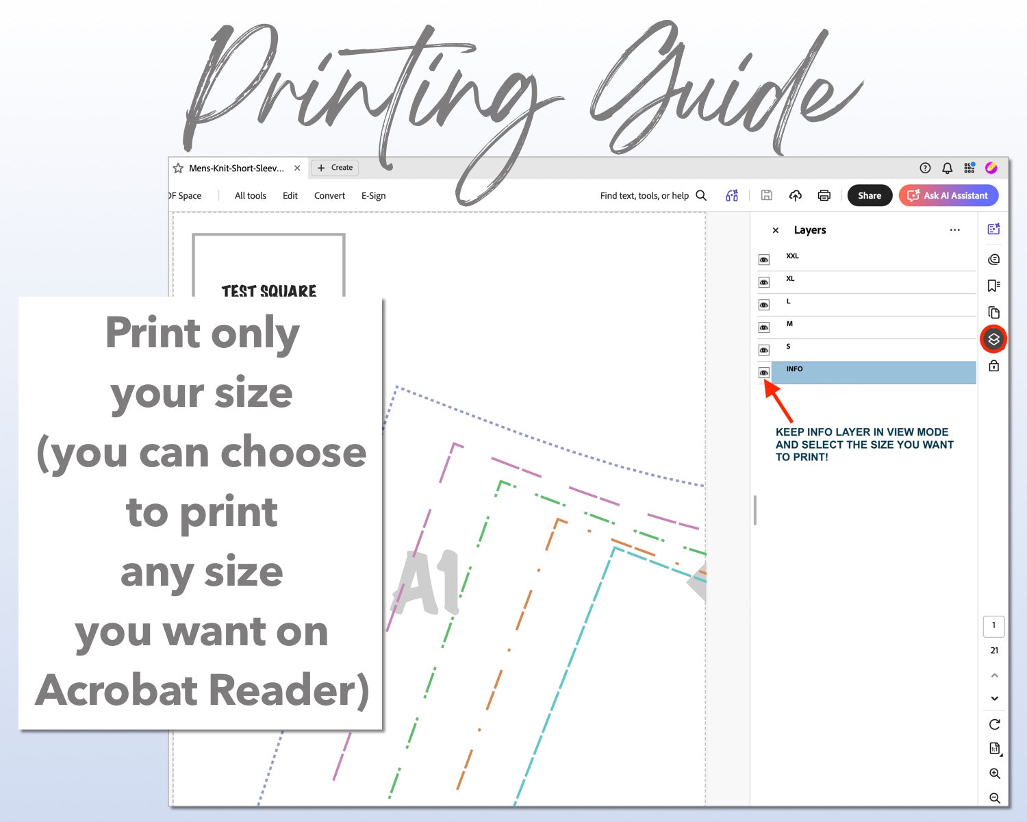 Knit Short Sleeve Polo Shirt sewing pattern printing guide.