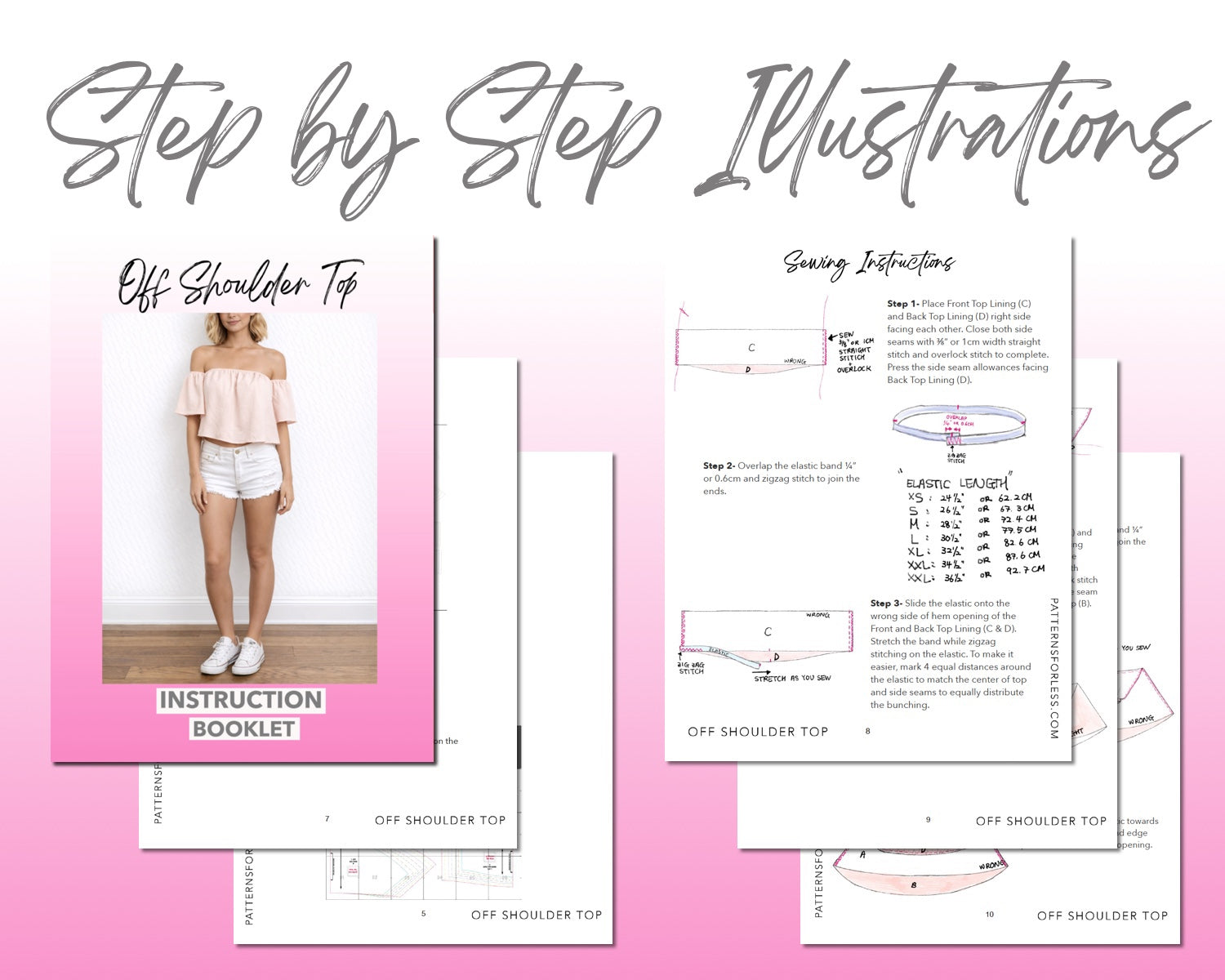 Off Shoulder Crop Top Sewing Pattern – Patterns For Less
