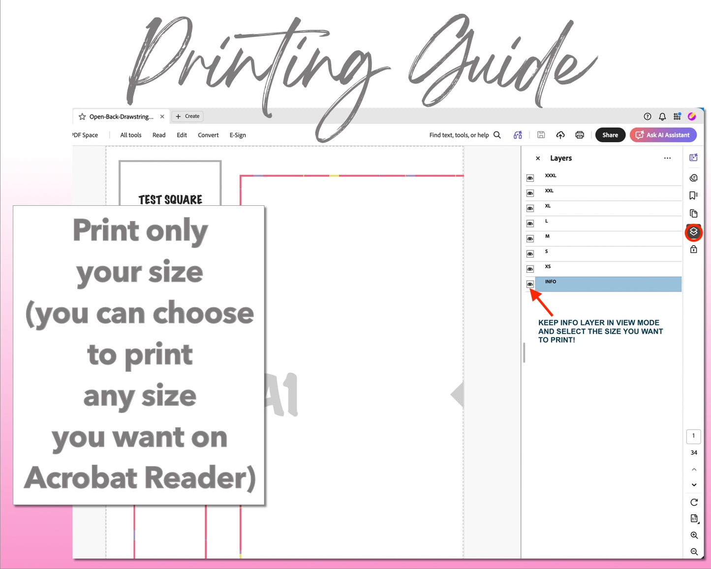 Open Back Drawstring Tie Maxi Dress sewing pattern printing guide.