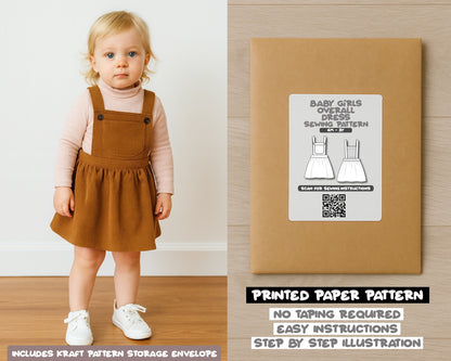 Baby Girl Overall Dress Sewing Pattern