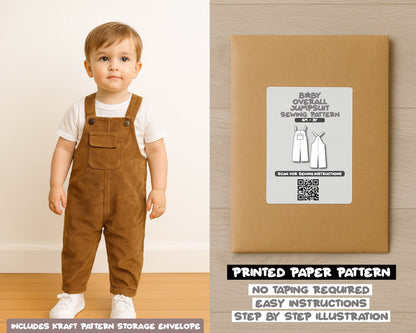 Baby Flap Pocket Overall Jumpsuit Sewing Pattern