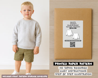 Boys Sweatshirt Sewing Pattern
