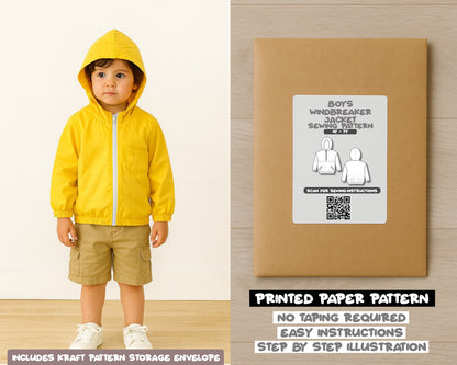 Boys Windbreaker Jacket Sewing Pattern