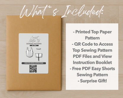 What is included with the printed Corset Halter Top paper sewing pattern