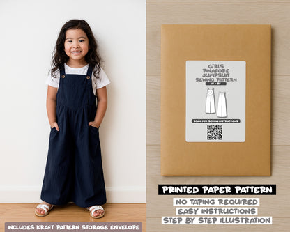 Girls Pinafore Jumpsuit Sewing Pattern