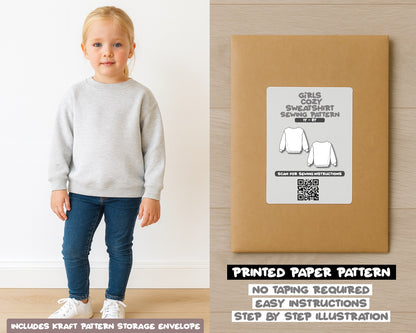 Girls Sweatshirt Sewing Pattern
