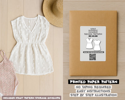 Girls Swimsuit Tunic Coverup Sewing Pattern
