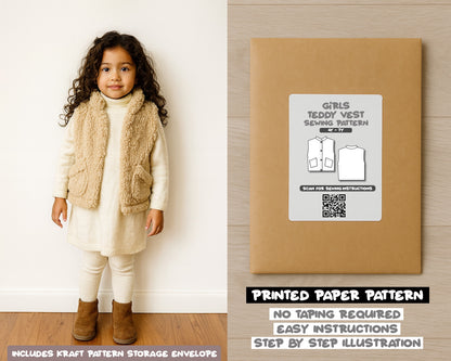 Girls Teddy Vest Sewing Pattern