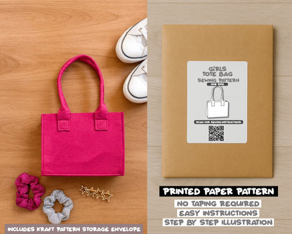 Girls Tote Bag Sewing Pattern