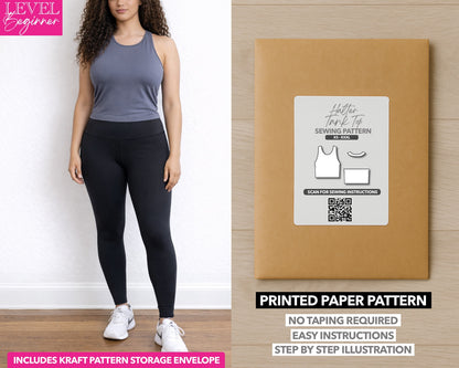 Halter Tank Top printed sewing pattern with easy instructions and step by step illustrations.