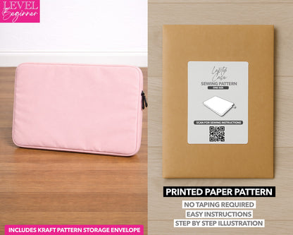 Laptop Bag printed sewing pattern with easy instructions and step by step illustrations.