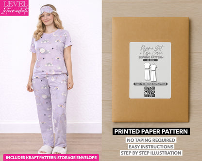 Pajama Set printed sewing pattern with easy instructions and step by step illustrations.